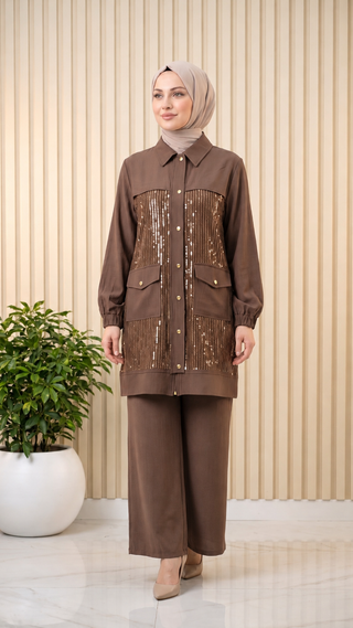 Tripen Pul Payet Pantolonlu Takım 3639