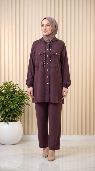 Stella Gold Dümeli Pantolonlu Takım 1562